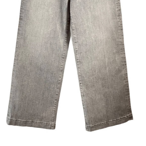 New AG Adriano Goldschmied High Rise Wide Leg Cropped Denim Jeans 27 Light Gray - Picture 6 of 16